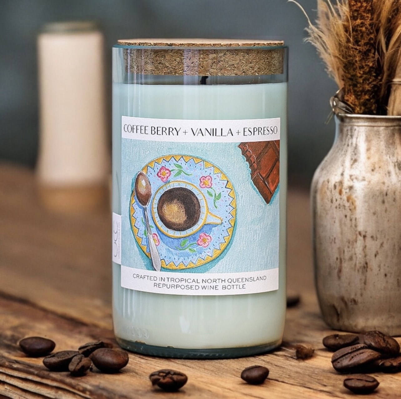 COFFEE BERRY + VANILLA + ESPRESSO – WINE BOTTLE CANDLE
