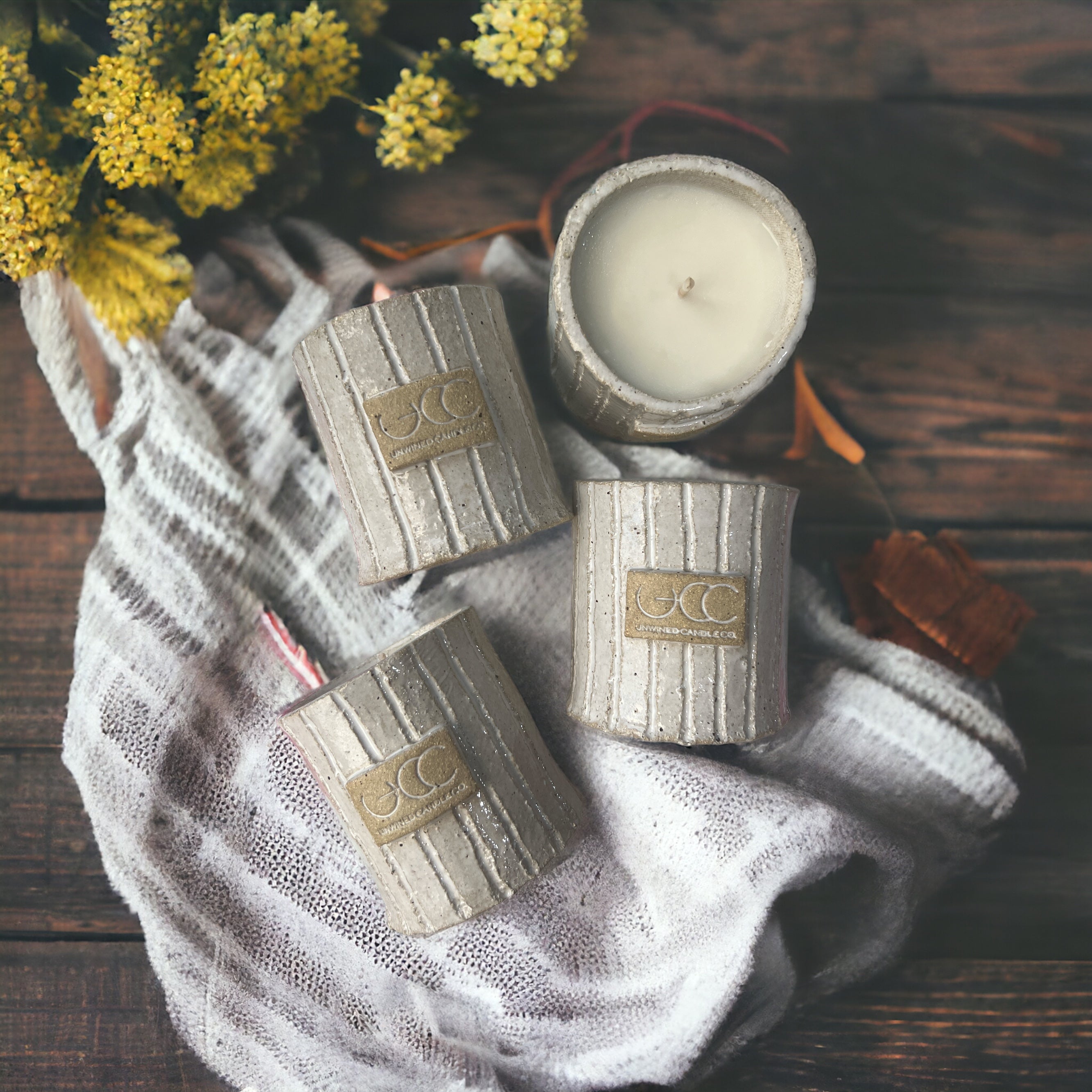 UCC x WANDERING WATTLE CERAMICS CANDLE Unwined Candle Co